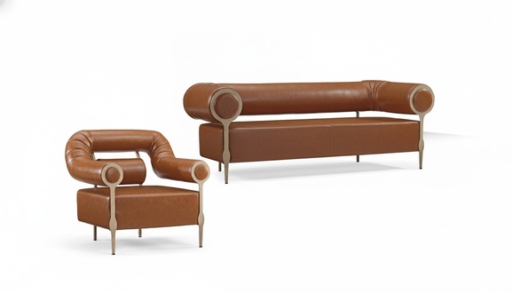 Sofagarnitur Wohnzimmer Set Sofa 3 + 1 Sitzer Polster MÃ¶bel 2tlg Braun
