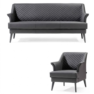 Sofagarnitur Wohnzimmer Set Sofa 3 + 1 Sitzer Polster MÃ¶bel 2tlg Modern Leder