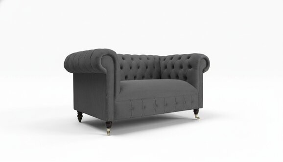 Sofas 2 Sitzer Couch Polster Sofa Stoff Chesterfield Couchen Deko Garnitur