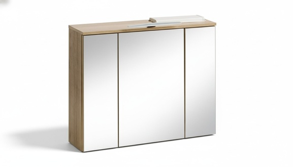 Spiegelschrank Wandschrank Badezimmerschrank Deko mit Spiegel 80 cm LED