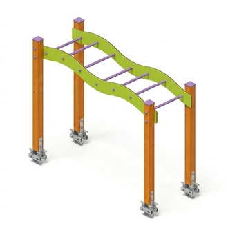 Spielplatz Hangelbalken Spielbalken AbenteuerbrÃ¼cke Wackelsteg Ãbungsbalken