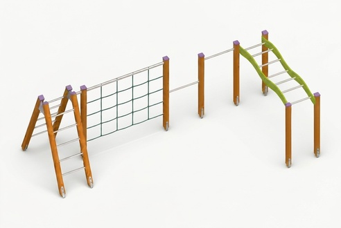 Spielplatz Kletterkombination Seilweg ÃbungsbrÃ¼cke Abenteuerplatz FreizeitbrÃ¼cke