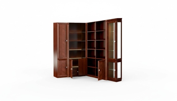 Stilvolle Braune EckschrÃ¤nke Wohnzimmer HolzmÃ¶bel Klassische BÃ¼romÃ¶bel