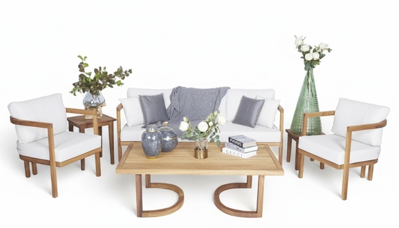 Stilvolle Garten SitzmÃ¶bel Sofa 3 Sitzer 2x Sessel Couchtisch 4tlg GartenmÃ¶bel