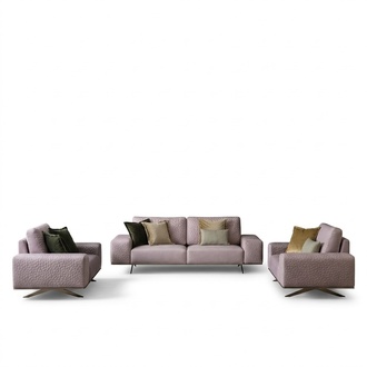 Stilvolle Sofa 3 Sitzer Rosa Wohnzimmer Modernen Design Sofas Couchen