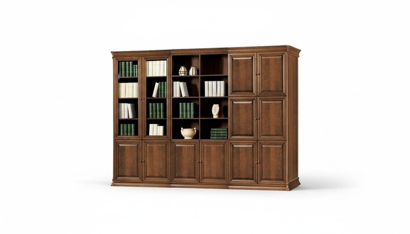 Stilvoller Brauner BÃ¼roschrank Luxus HolzmÃ¶bel Arbeitsplatz SchrÃ¤nke