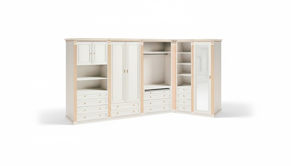 Stilvoller WeiÃer Eckschrank Massivholz MÃ¶bel Schlafzimmer SchrÃ¤nke
