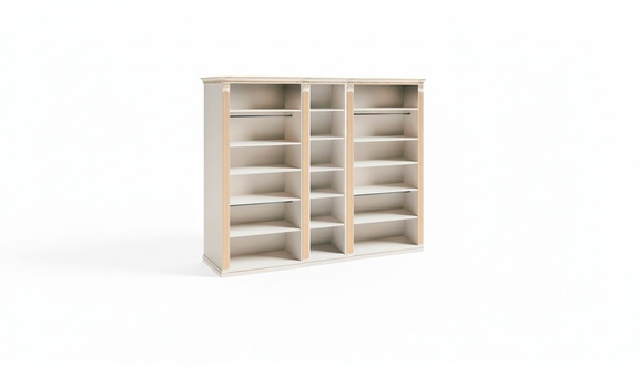 Stilvoller WeiÃer Kleiderschrank LuxuriÃ¶se SchlafzimmermÃ¶bel Holz Regale