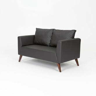 Stilvoller Zweisitzer Moderne Schwarze Couch ArbeitszimmermÃ¶bel Office