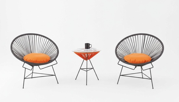 Stuhl Set Garnitur 2x Sessel Tisch StÃ¼hle Polster GartenmÃ¶bel Terrasse