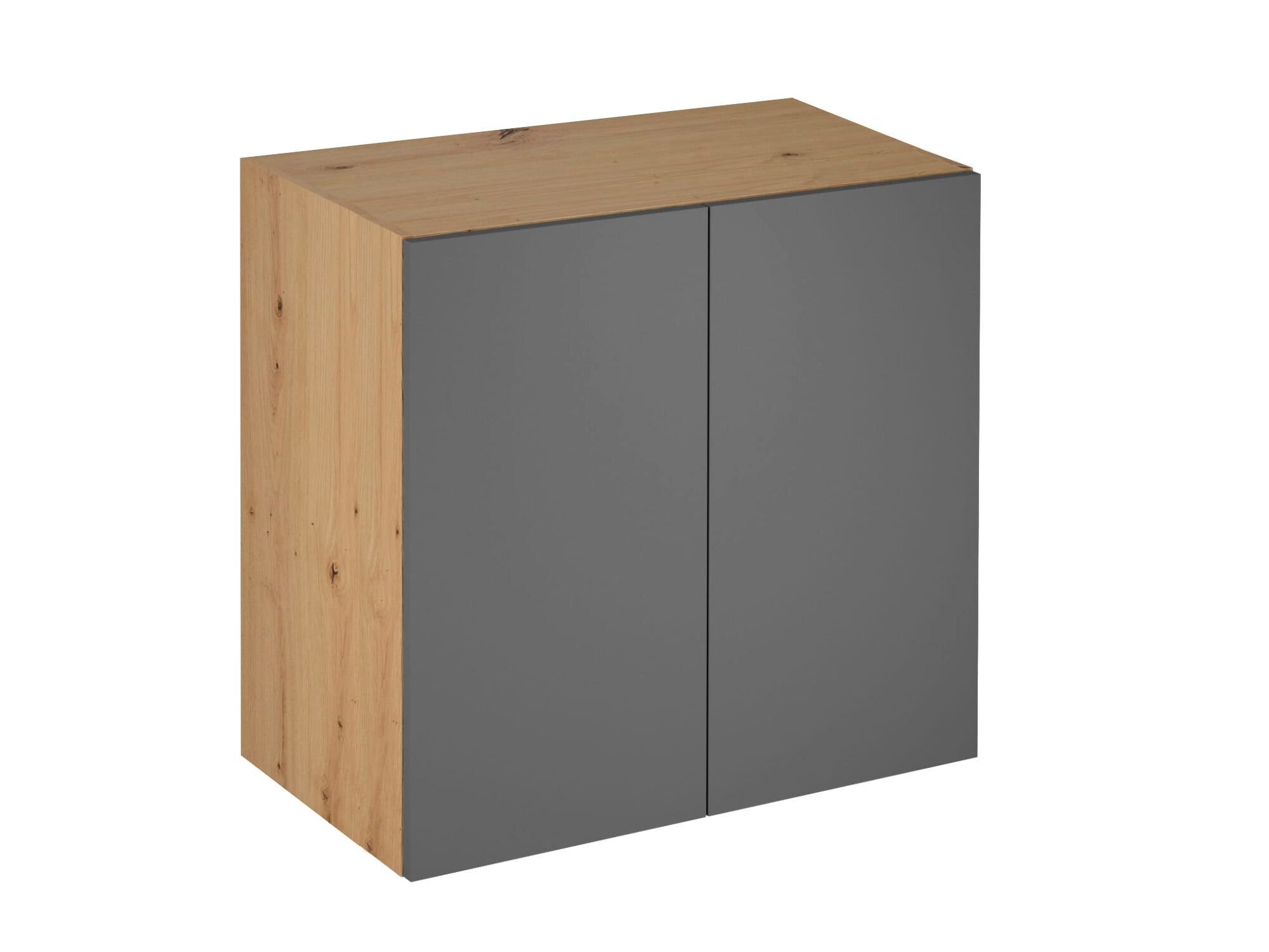 WANDGESCHIRRSCHRANK FÃR DIE KÃCHE MIT ZWEI TÃREN IN GRAU G80G