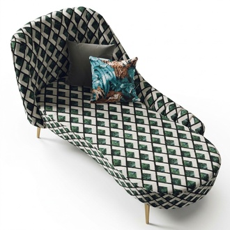 Textil Chaise Lounge Liege Polster Liegen Sofa Chaiselounge Relax Club MÃ¶bel Neu
