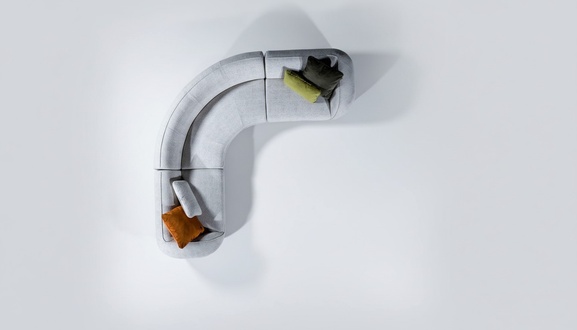 Textilsofa Moderne L-FÃ¶rmige Couch Wohnzimmer Designer Sofas
