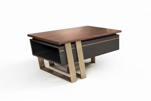 Tisch Holz Couchtisch Moderne Design Beige Tische BÃ¼ro Braun Einrichtung Neu