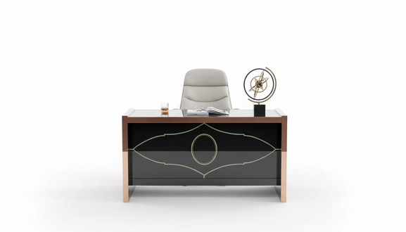 Tisch Stuhl Arbeitszimmer Schreibtisch Schwarz BÃ¼ro Einrichtung MÃ¶bel Luxus 2tlg