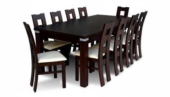 Tische Essgruppe Tisch 10 StÃ¼hle Esszimmer Garnitur Stuhl Set Holz
