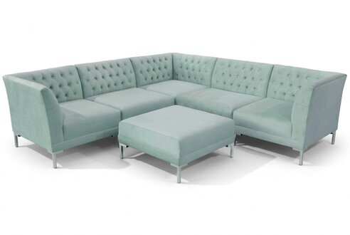 Turkis Blaue Eckcouch wohnzimmer Stil MÃ¶bel Chesterfield Landhaus Garnitur 2tlg.