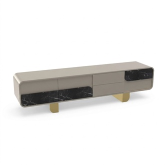 TV StÃ¤nder RTV Lowboard Klassische Grau Holz Modern Wohnzimmer Neu