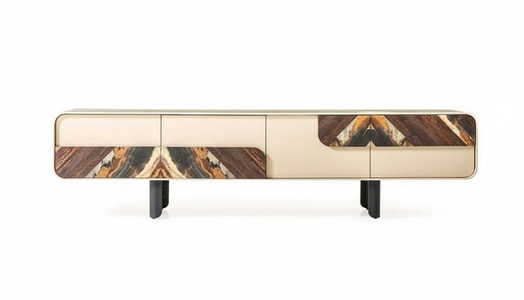 TV StÃ¤nder RTV Lowboard Sideboard Holz Beige Wohnzimmer Wohnwand MÃ¶bel