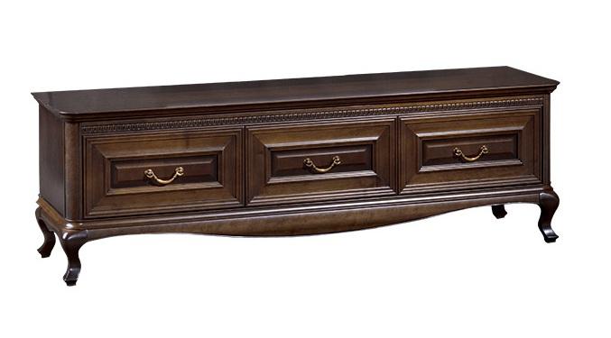 Klassische Lowboard Wohnzimmer Kommoden Echtholz Holz Schrank Massivholz