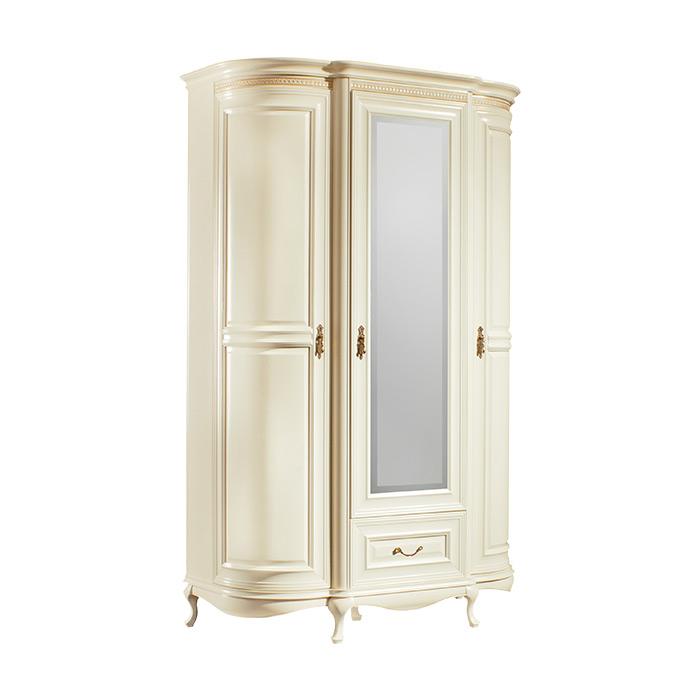 Klassische SchrÃ¤nke Schrank Schrankwand Kleiderschrank mit Spiegel VSchrank-3D-G