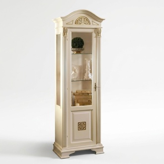 Vitrine Glas Schrank Schaufenster Wohnzimmer 1 trg. Vitrinen Hochschrank
