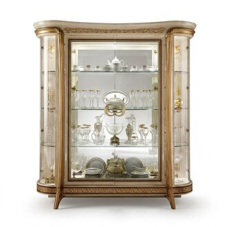 VITRINE Schrank Glasschrank Designer MÃ¶bel Barock Rokoko Deko Jugendstil