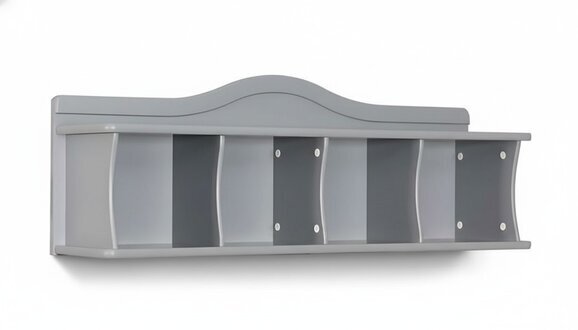 Wandmodul aus Holz in Grau modern, elegantes StauraummÃ¶bel