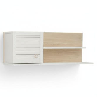 Wandmodul aus Holz in WeiÃ modern, elegantes Design