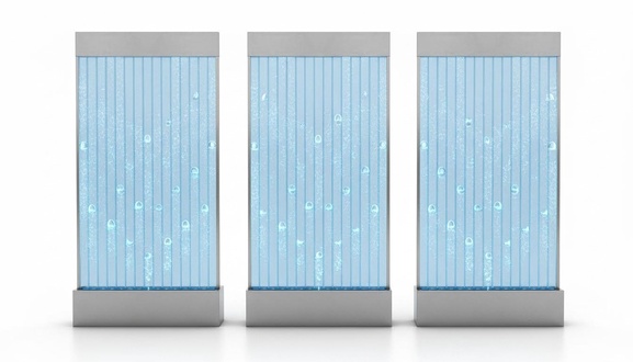 Wandpaneel mit Wasserblasen LED Neu Wasserwand Designer Wasser Wand Beleuchtete