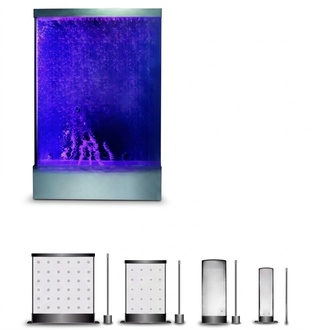 WassersÃ¤ule wasserwand Wasserfall Led Luxus Design Einrichtung Metall