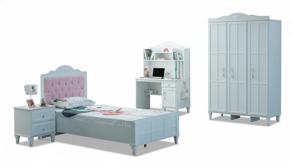 WeiÃ Gruppe Kinderbett KindermÃ¶bel Kinderzimmer Bett Holz Set 4tlg
