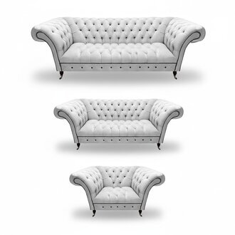 WeiÃ Sofagarnitur 3tlg Chesterfield Modern Design Wohnzimmer Polstersofa
