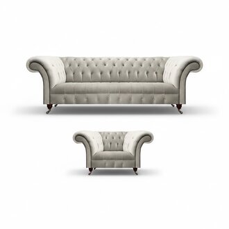 WeiÃ Wohnzimmer Set 2tlg Sofa Dreisitze Luxus Design Ssessel Modern Chesterfield
