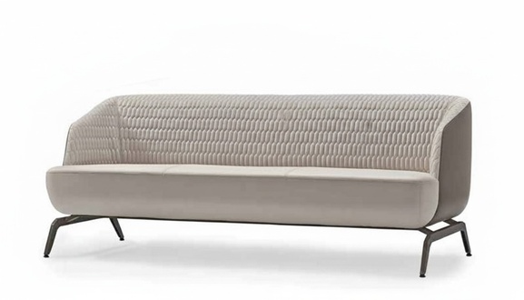 WeiÃe Polstercouch Designer Wohnzimmer SitzmÃ¶bel 3-Sitzer Textilsofa