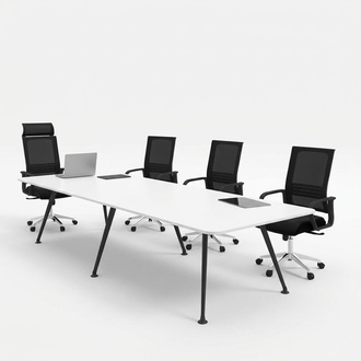 WeiÃer Besprechungstisch Konferenztisch Arbeitszimmer Einrichtung Stil