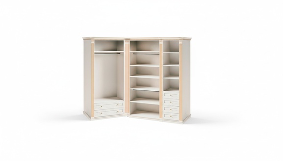 WeiÃer Eckkleiderschrank Exklusive SchlafzimmermÃ¶bel Massivholz Schrank