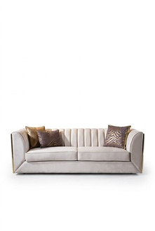 WeiÃer Edelstahl Dreisitzer TextilmÃ¶bel Wohnzimmer Couch PolstermÃ¶bel