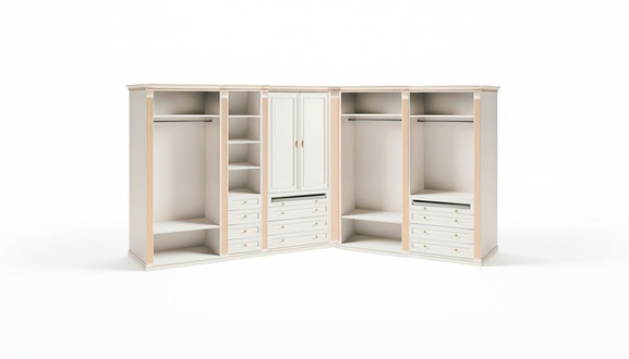 WeiÃer Kleiderschrank Stilvolle EckkleiderschrÃ¤nke Massivholz MÃ¶bel
