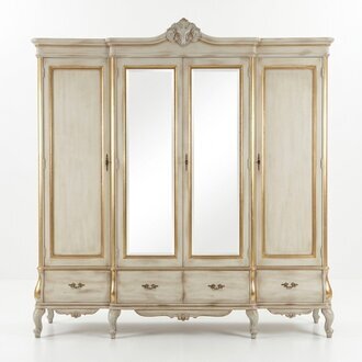 WeiÃer Luxus Kleiderschrank Massivholz MÃ¶bel Schlafzimmer SchrÃ¤nke Schrank