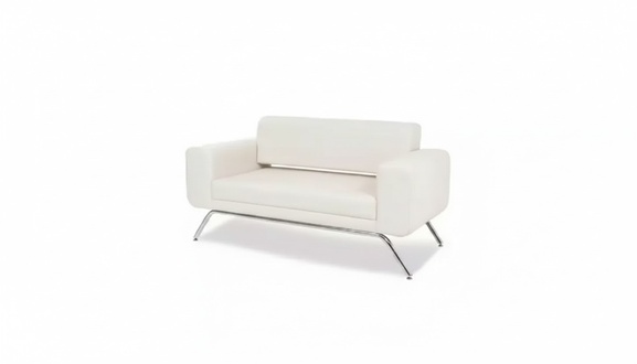 WeiÃer Luxus Zweisitzer Luxus Couch Textil Stoff BÃ¼roeinrichtung MÃ¶bel