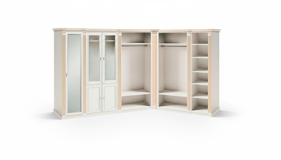 WeiÃer Massivholz Eckschrank Exklusive Schlafzimmer Designer Edle MÃ¶bel