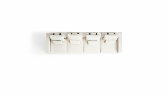 WeiÃer Sechssitzer Luxus Textil Sofas Wohnzimmer Moderne Sitzgruppe
