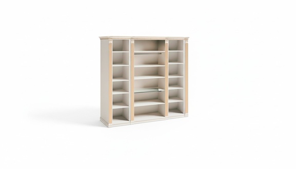 WeiÃer Stilvoller Schrank Designer Holz Schlafzimmer Luxe MÃ¶bel Regale