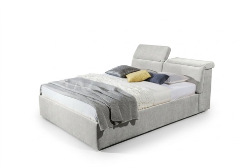 WeiÃes 180x200 Bett Schlafzimmer Betten Textil Leder Hotel Luxus Polster