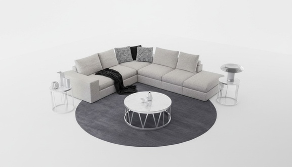 WeiÃes Ecksofa Polster Eckgarnitur Luxus L-Form Sofas Modern Design