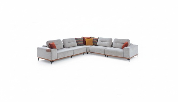 WeiÃes Exklusives L-Form Polstersofa Designer Ecksofa Wohnzimmer Sitzer