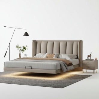 WeiÃes Schlafzimmer Doppelbett Designer Luxus MÃ¶bel Holzgestell Betten