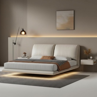 WeiÃes Wandbett Schlafzimmer Designer Holzgestell MÃ¶bel Doppelbetten