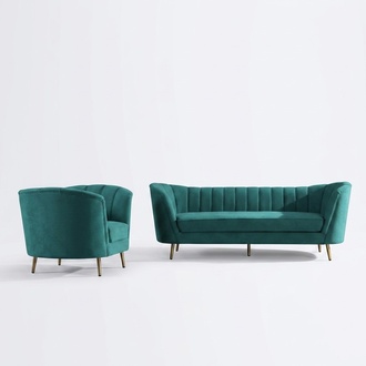 Wohnlandschaft Relax Samt Sitz Design Couch Lounge Sofagarnitur 3+1 Sitzer MÃ¶bel